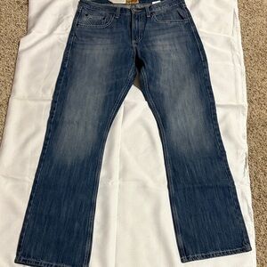 NWT Wrangler Vintage Boot Men's Dark Blue Straight Jeans